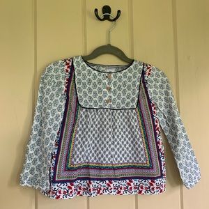 3T Girls Designer Peasant Blouse Tunic